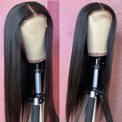 13×4 Straight Pre-Cut Lace Human Hair HD Lace Front Wigs 