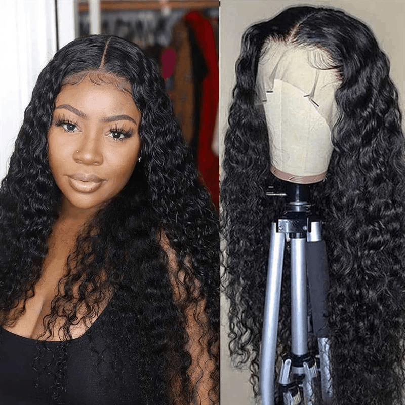 kinky curly 13x6 lace front glueless wigs