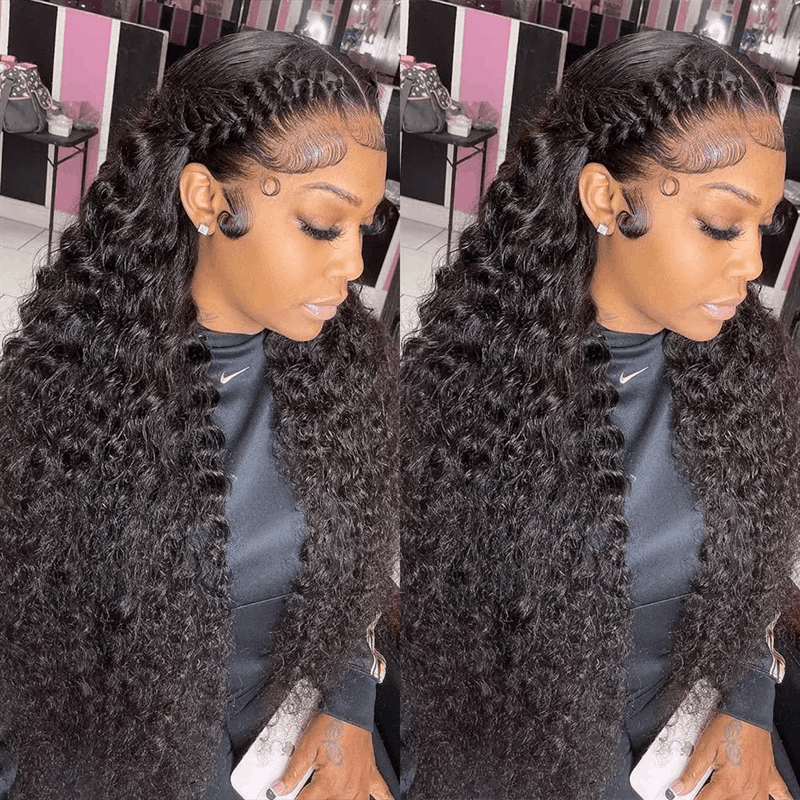 kinky curly human hair wigs with baby hair