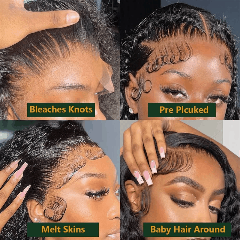 glueless kinky curly wigs baby hair around melt skin well