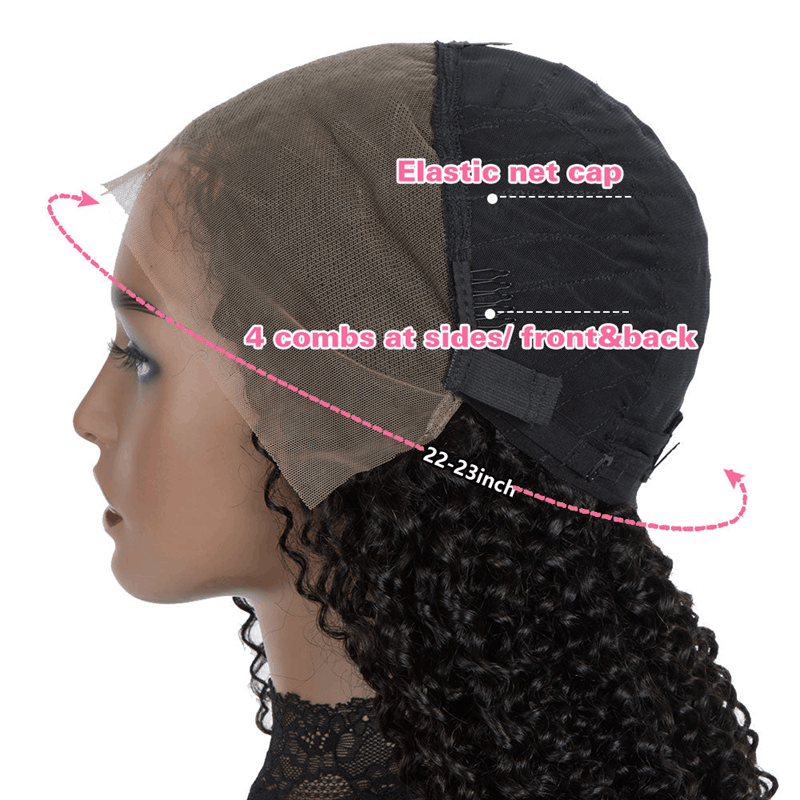 Bogo Free Highlights #4/27 Kinky Curly 13×4 Lace Wig And Reddish Brown Straight Pre-Cut Lace Wig