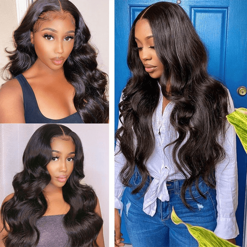 easy to wear wig black natural human hair