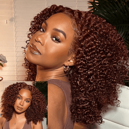 wear and go human hair wigs reddish brown hair color