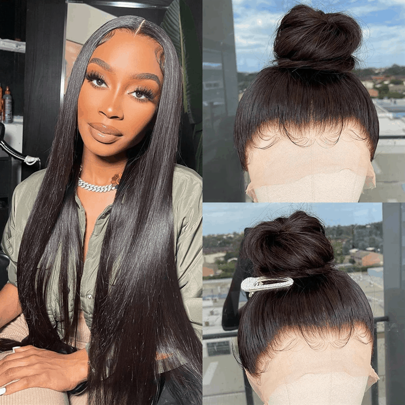 Flash Sale 360 Lace Frontal Wig Super Natural Pre Plucked Pull And Go 360 Wig Human Hair Wigs 180% Density 360 Wig