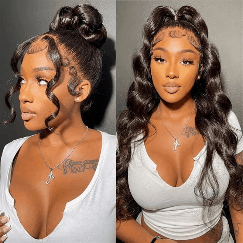 Flash Sale 360 Lace Frontal Wig Super Natural Pre Plucked Pull And Go 360 Wig Human Hair Wigs 180% Density 360 Wig
