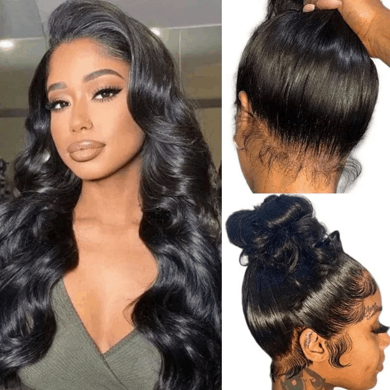 Flash Sale 360 Lace Frontal Wig Super Natural Pre Plucked Pull And Go 360 Wig Human Hair Wigs 180% Density 360 Wig