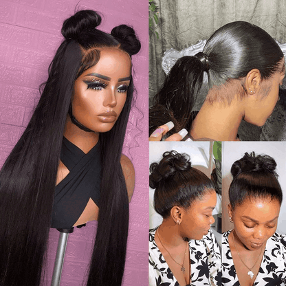 Flash Sale 360 Lace Frontal Wig Super Natural Pre Plucked Pull And Go 360 Wig Human Hair Wigs 180% Density 360 Wig