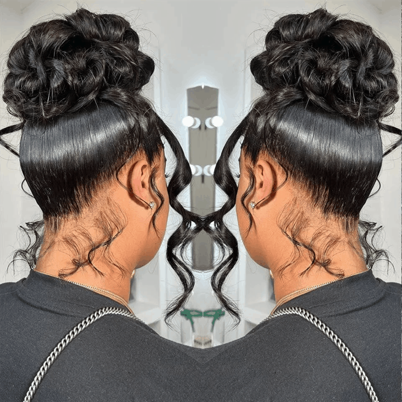 Flash Sale 360 Lace Frontal Wig Super Natural Pre Plucked Pull And Go 360 Wig Human Hair Wigs 180% Density 360 Wig