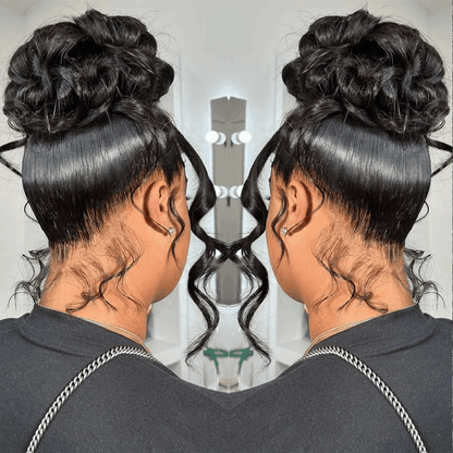 Flash Sale 360 Lace Frontal Wig Super Natural Pre Plucked Pull And Go 360 Wig Human Hair Wigs 180% Density 360 Wig