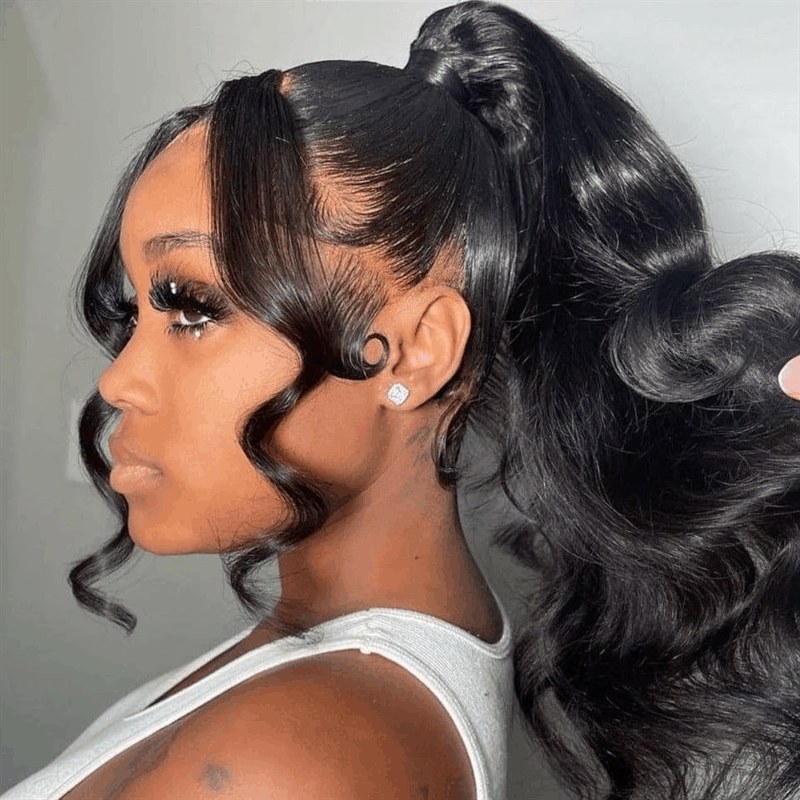Flash Sale 360 Lace Frontal Wig Super Natural Pre Plucked Pull And Go 360 Wig Human Hair Wigs 180% Density 360 Wig