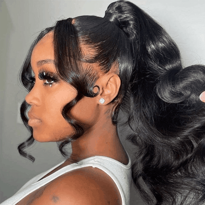 Flash Sale 360 Lace Frontal Wig Super Natural Pre Plucked Pull And Go 360 Wig Human Hair Wigs 180% Density 360 Wig