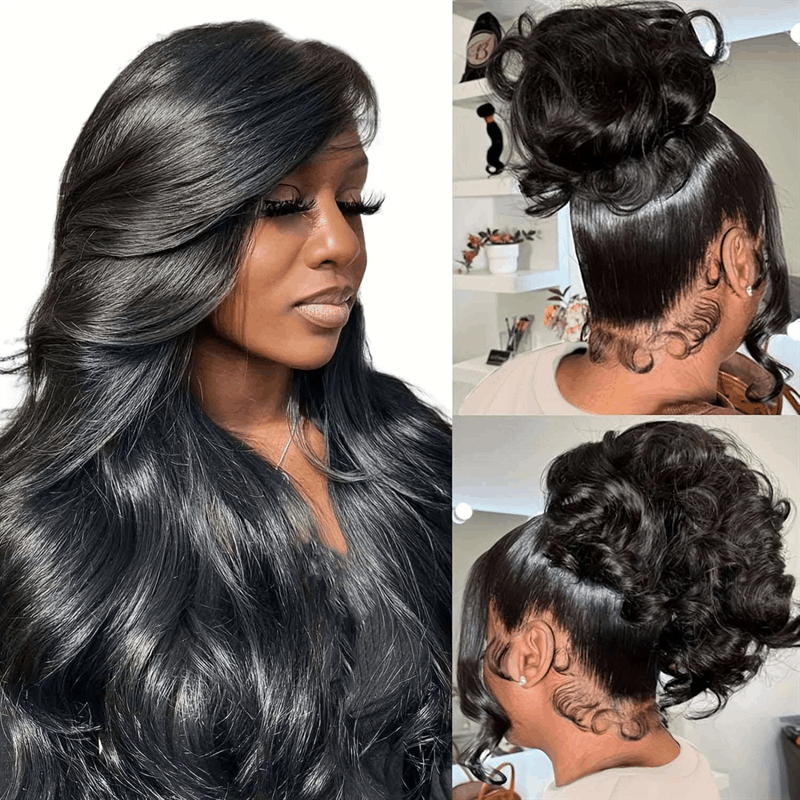 Flash Sale 360 Lace Frontal Wig Super Natural Pre Plucked Pull And Go 360 Wig Human Hair Wigs 180% Density 360 Wig