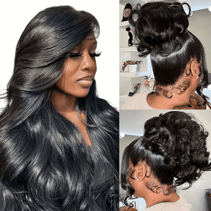 Flash Sale 360 Lace Frontal Wig Super Natural Pre Plucked Pull And Go 360 Wig Human Hair Wigs 180% Density 360 Wig