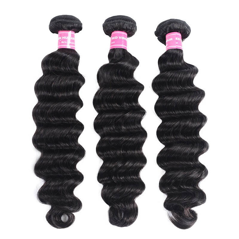 Remy Forte 3 Bundles Loose Deep Wave Hair Bundles On Sale 12-26 Inch 100% Human Hair