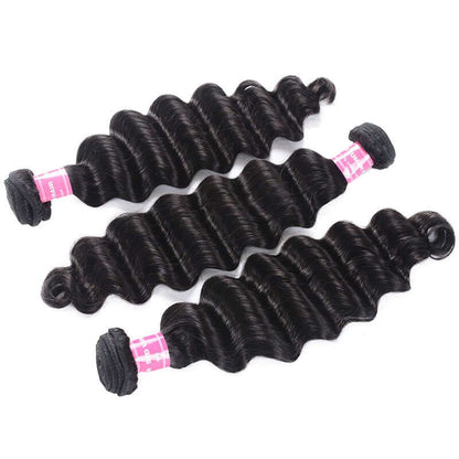 Remy Forte 3 Bundles Loose Deep Wave Hair Bundles On Sale 12-26 Inch 100% Human Hair