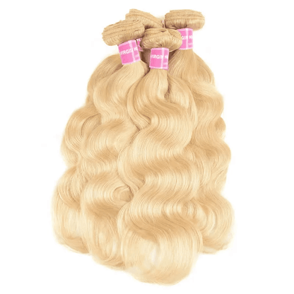 Remy Forte 4 Bundles 613 Blonde Body Wave Human Hair Weave 613 Color Hair