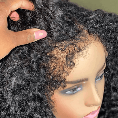4C Curly Edge Lace Wig 13×4/13×6 HD Lace Frontal Jerry Curly Human Hair Wig With Realistic Hairline