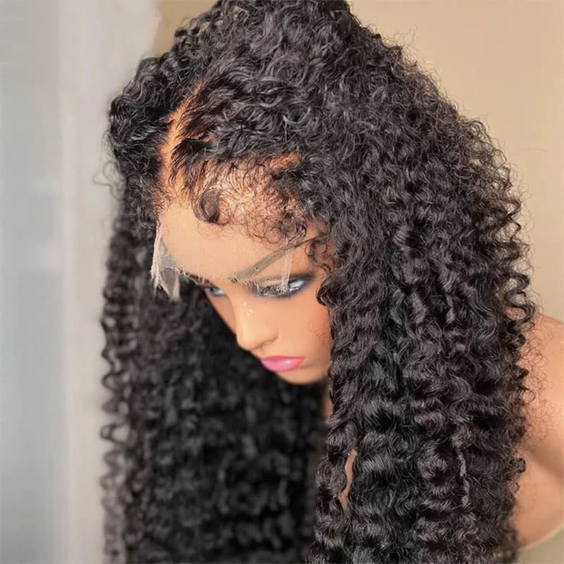 4C Edge Hairline Deep Wave HD Lace Wig With Curly Edges Baby Hair Wigs Human Hair Wig