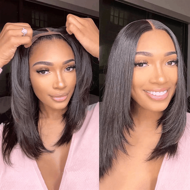 pre cut lace closure straight hair