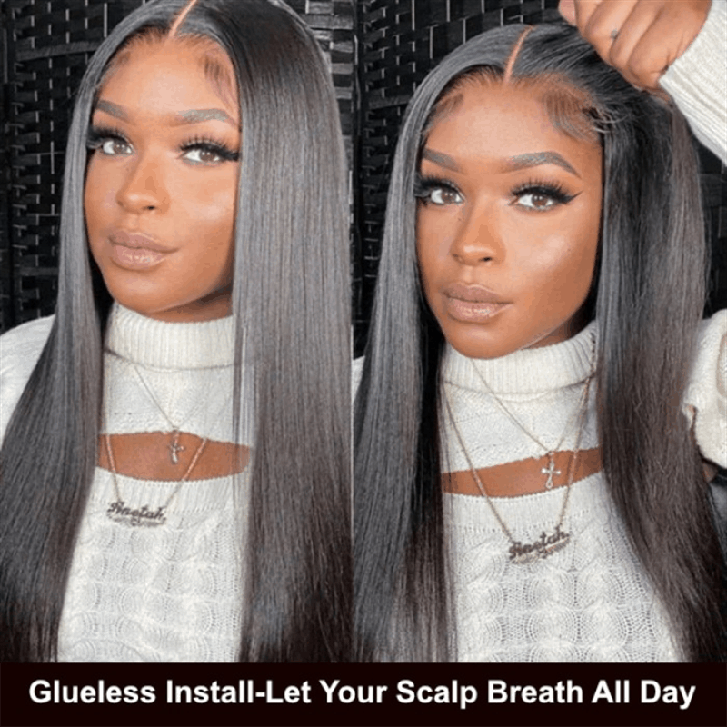 glueless wigs human hair breathable all day