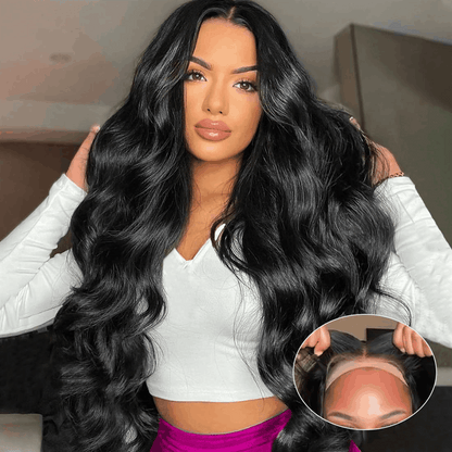 9×6 Parting Max Lace Straight And Body Wave Wear Go Glueless Mini Knots All Day Comfort Fit Wig