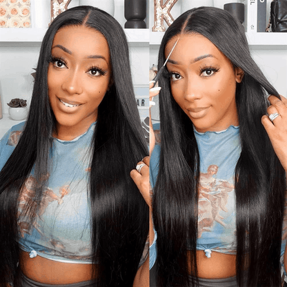 9×6 Parting Max Lace Straight And Body Wave Wear Go Glueless Mini Knots All Day Comfort Fit Wig