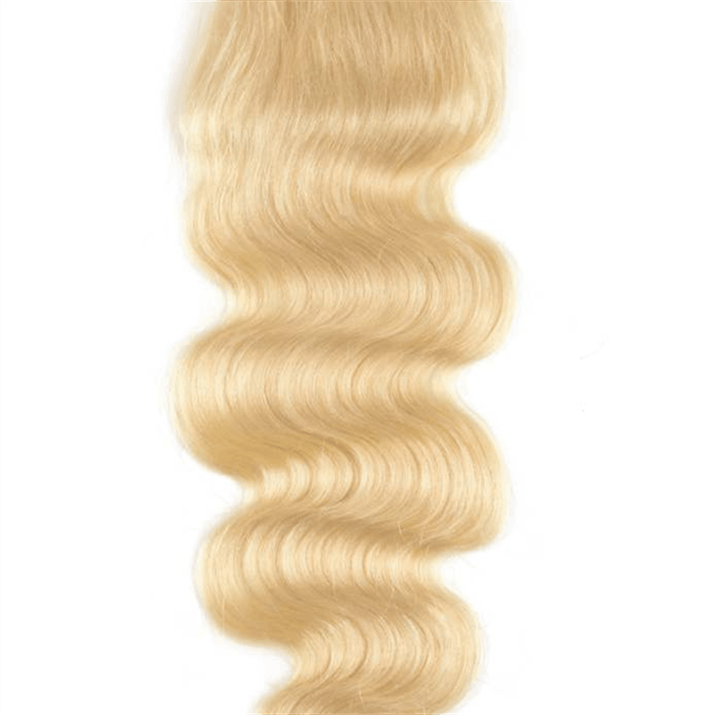 Remy Forte Blonde 613 Body Wave Bundles with Closure 4 Bundles with 4×4 Closure Human Hair