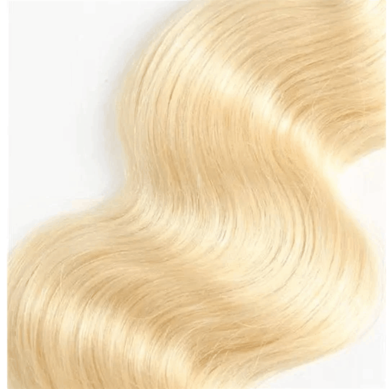 Remy Forte Blonde 613 Body Wave Bundles with Closure 4 Bundles with 4×4 Closure Human Hair