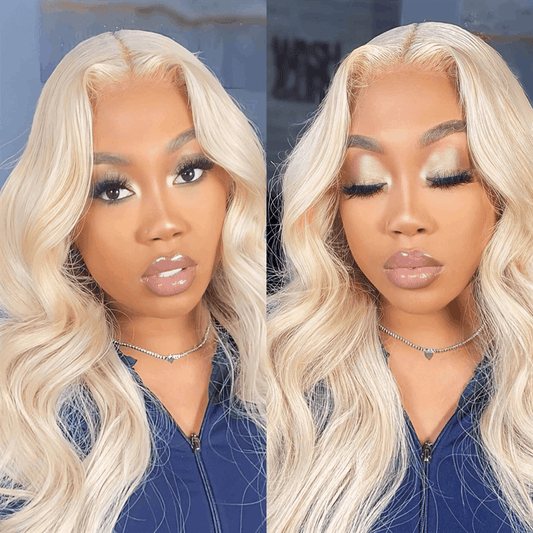 Remy Forte Blonde 613 Body Wave Bundles with Closure 4 Bundles with 4×4 Closure Human Hair