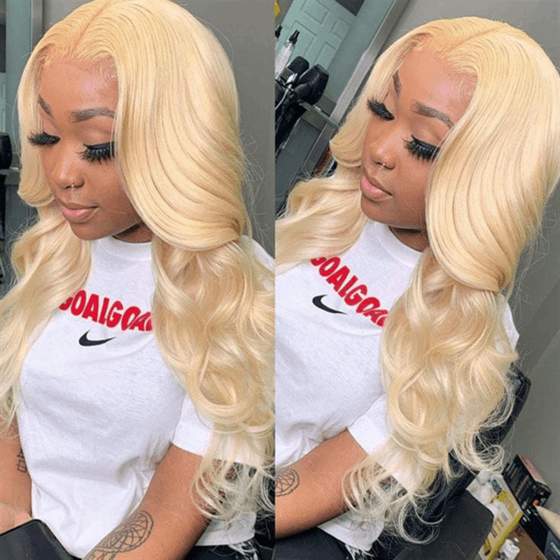 Remy Forte Blonde 613 Body Wave Bundles with Closure 4 Bundles with 4×4 Closure Human Hair