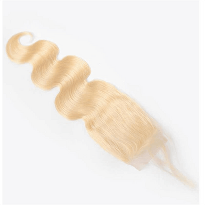 Remy Forte Blonde 613 Body Wave Bundles with Closure 4 Bundles with 4×4 Closure Human Hair