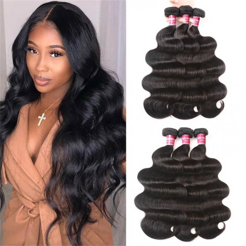 Brazilian Straight Body Wave Affordable Unprocessed Virgin Human Hair 1 Bundle 3 Bundles Human Hair Weave