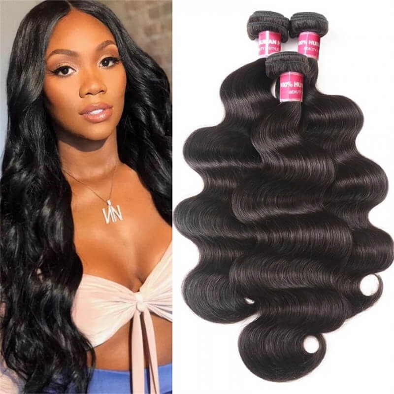 Brazilian Straight Body Wave Affordable Unprocessed Virgin Human Hair 1 Bundle 3 Bundles Human Hair Weave