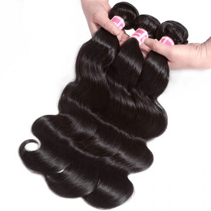 Remy Forte Body Wave 4 Bundles Human Hair Weave Natural Black Color