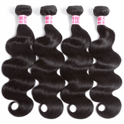 Remy Forte Body Wave 4 Bundles Human Hair Weave Natural Black Color