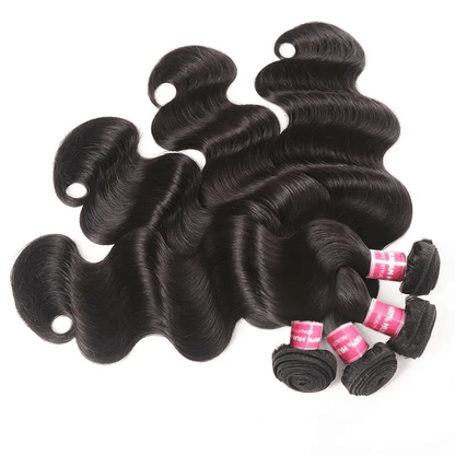 Remy Forte Body Wave 4 Bundles Human Hair Weave Natural Black Color