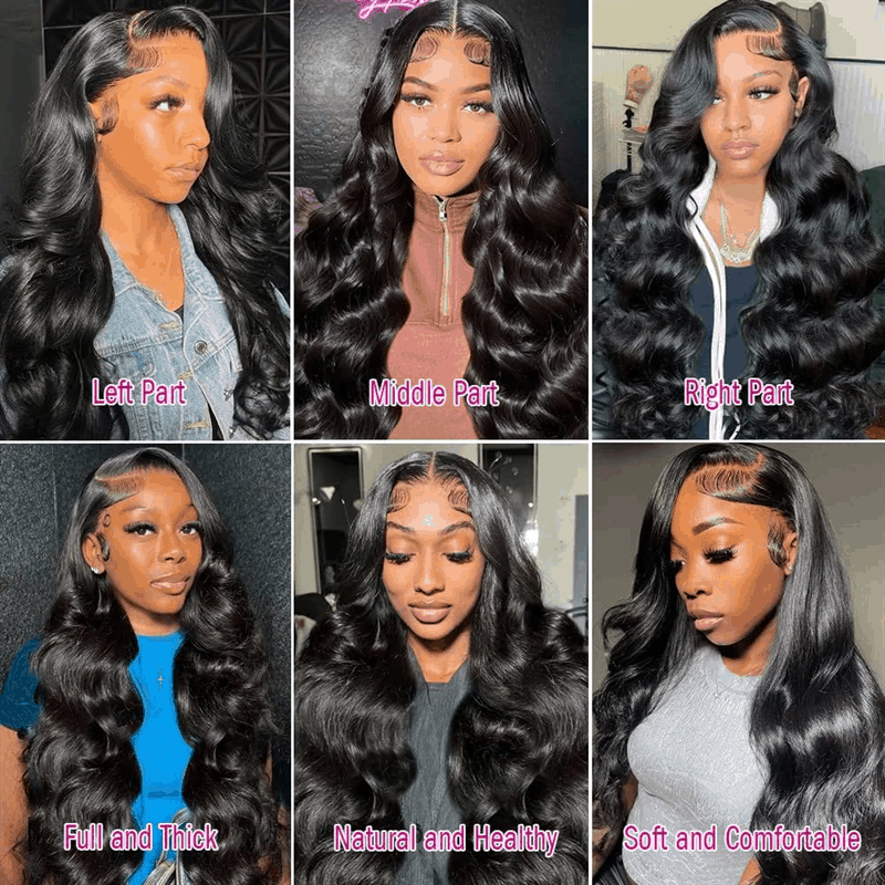 Remy Forte Body Wave Full Lace Human Hair Wigs Half Up Half Down Wig