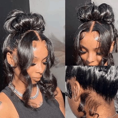 natural black lace front wigs with baby hair