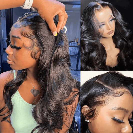 Body Wave Glueless 13x4 HD Lace Wigs Invisible Transparent Lace Front Human Hair Wigs