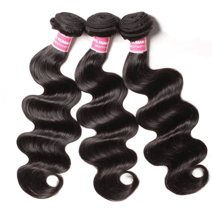 Remy Forte Body Wave Virgin Human Hair 3 Bundles With 1pc 4×4 Lace Closure Natural Color Human Hair