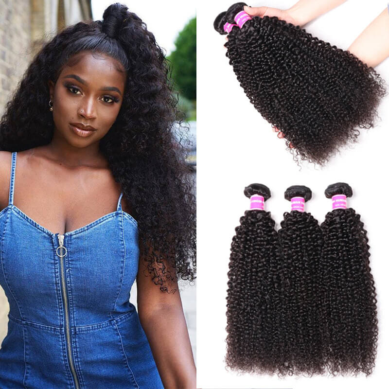 Remy Forte Brazilian Kinky Curly Hair 3 Bundles 100% Human Hair On Sale