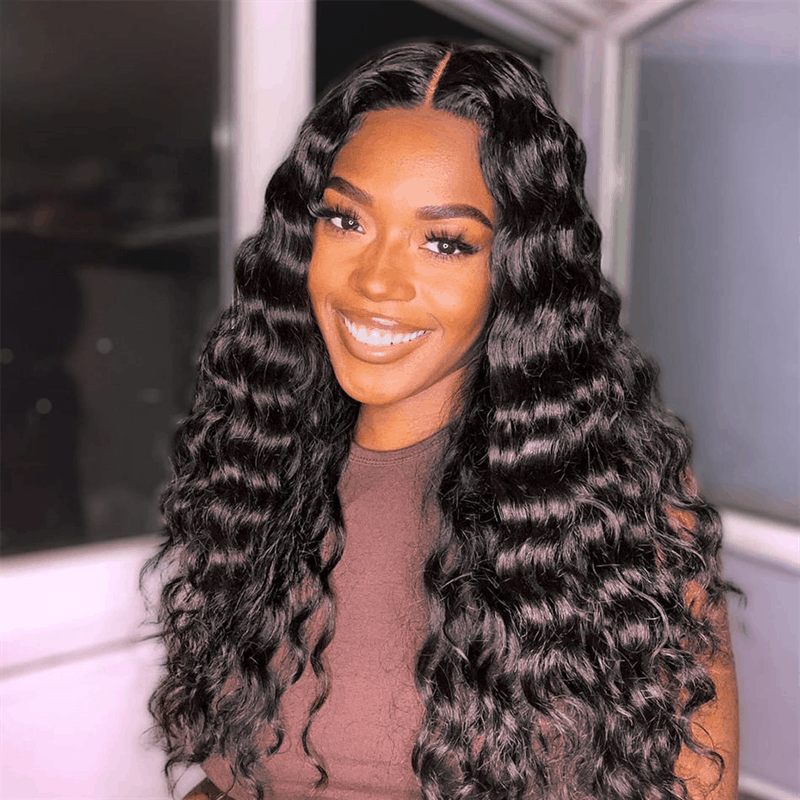 Best Quality 4×6 Pre Cut Lace Loose Deep Wave Human Hair Wig Wear Go Glueless Wig