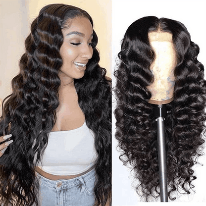 Best Quality 4×6 Pre Cut Lace Loose Deep Wave Human Hair Wig Wear Go Glueless Wig