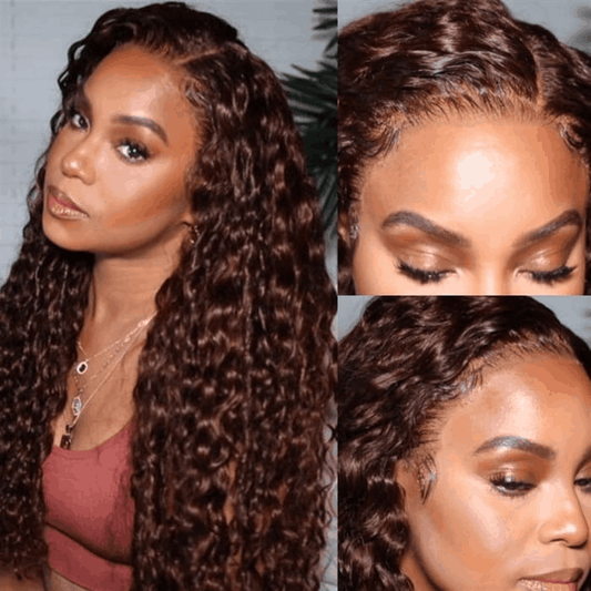 reddish brown wear and go glueless wigs
