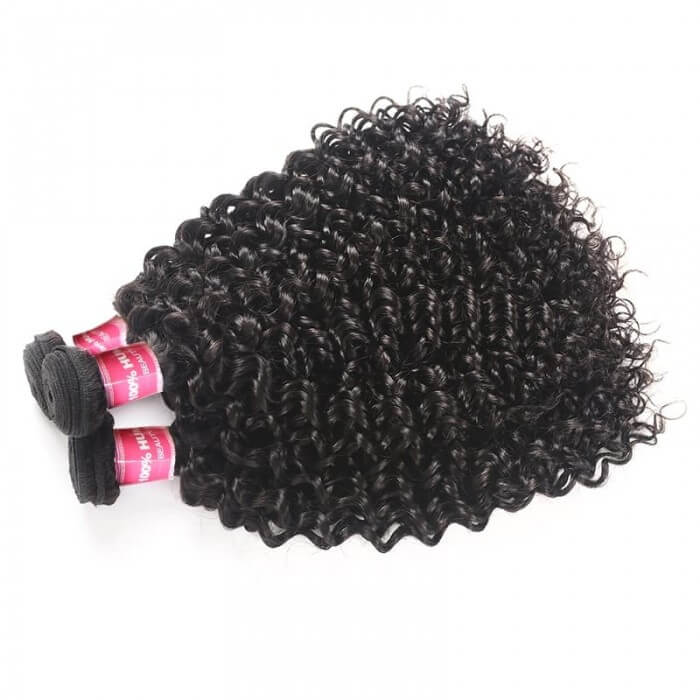 Remy Forte Curly Hair 3 Bundles Brazilian Human Hair Weave Can Be Dyed And Bleached