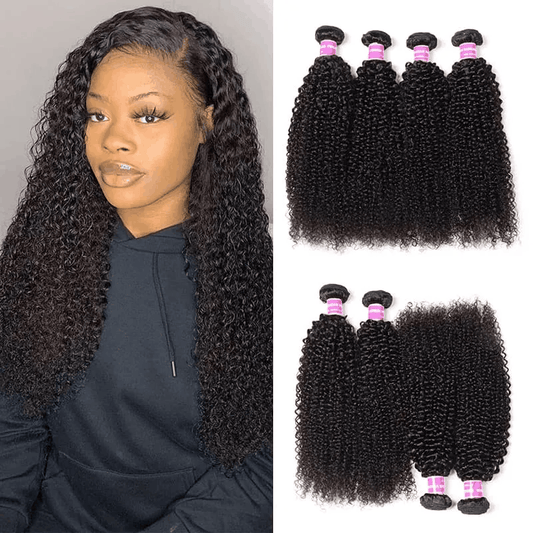 Remy Forte Curly Hair 4 Bundles Deals Kinky Curly Human Hair Weave No Tangling