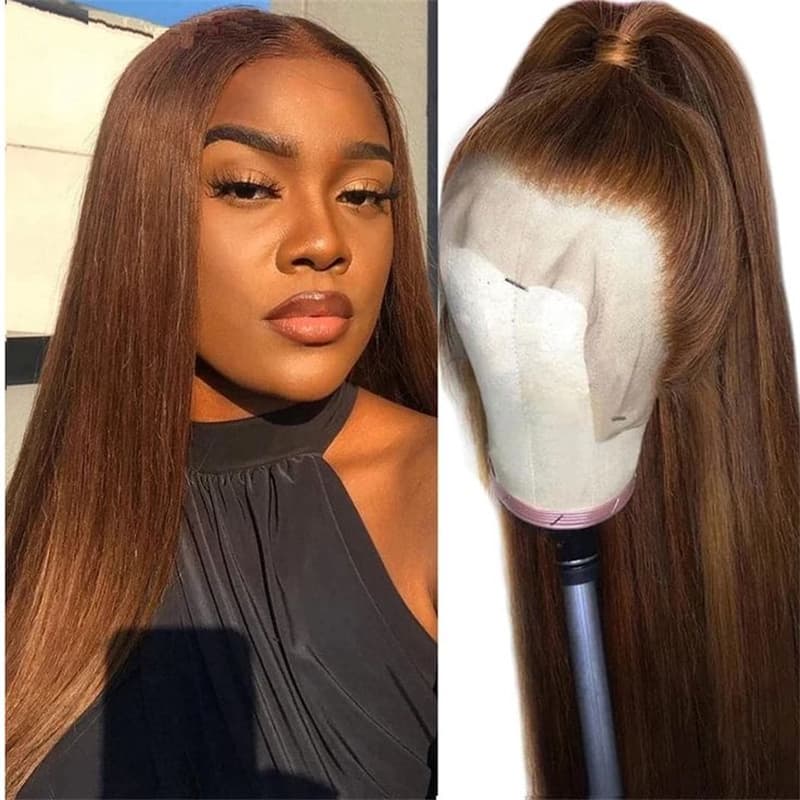 soft glueless wigs human hair styled to high ponytail