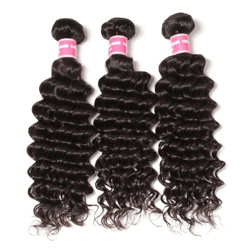 Remy Forte Deep Curly Hair Bundles With Closure Deep Wave Brazilian 3 Bundles With Closure