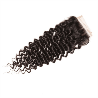 Remy Forte Deep Curly Hair Bundles With Closure Deep Wave Brazilian 3 Bundles With Closure