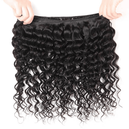 Remy Forte Deep Curly Hair Bundles With Closure Deep Wave Brazilian 3 Bundles With Closure